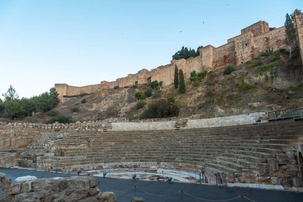 amphitheater alcazaba city malaga andalusia spain 1 1