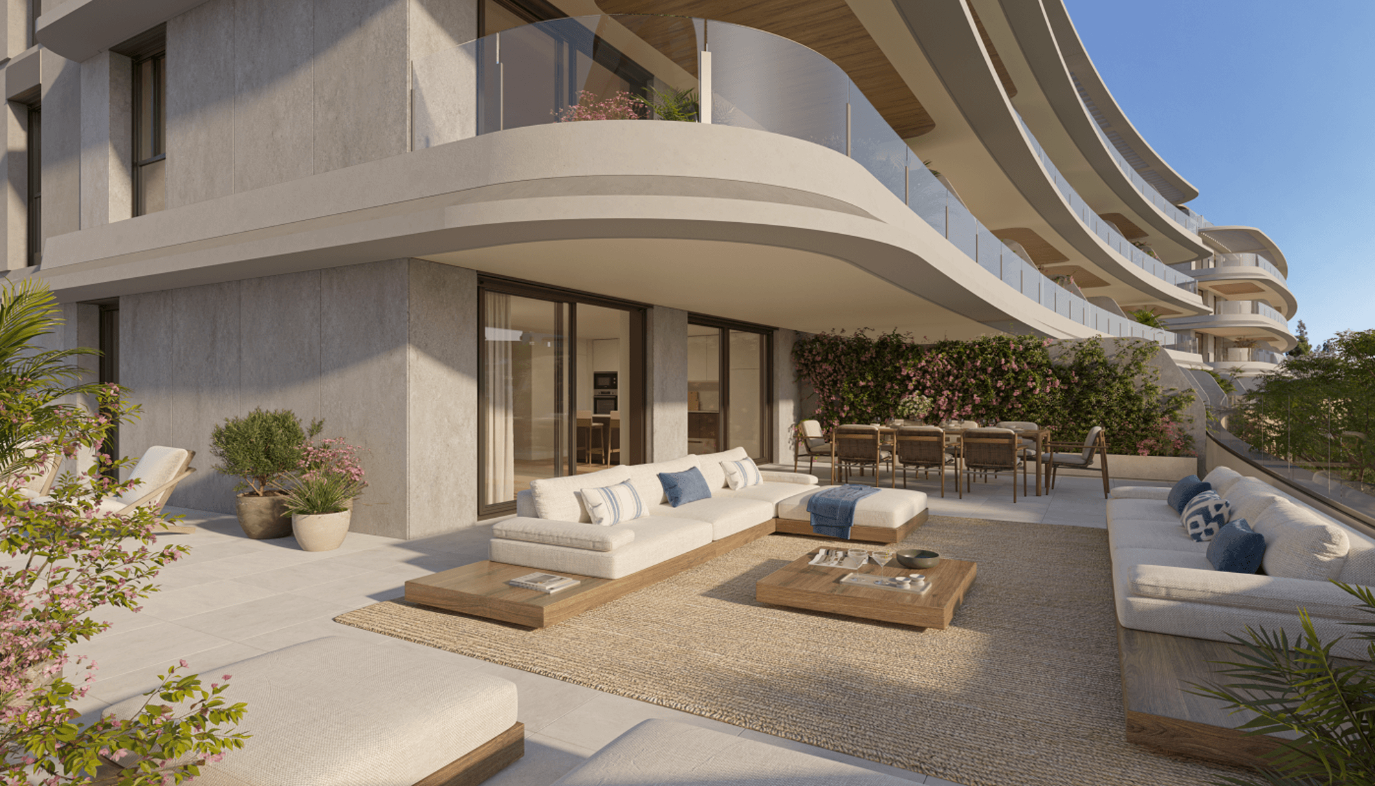 Terras met loungeset