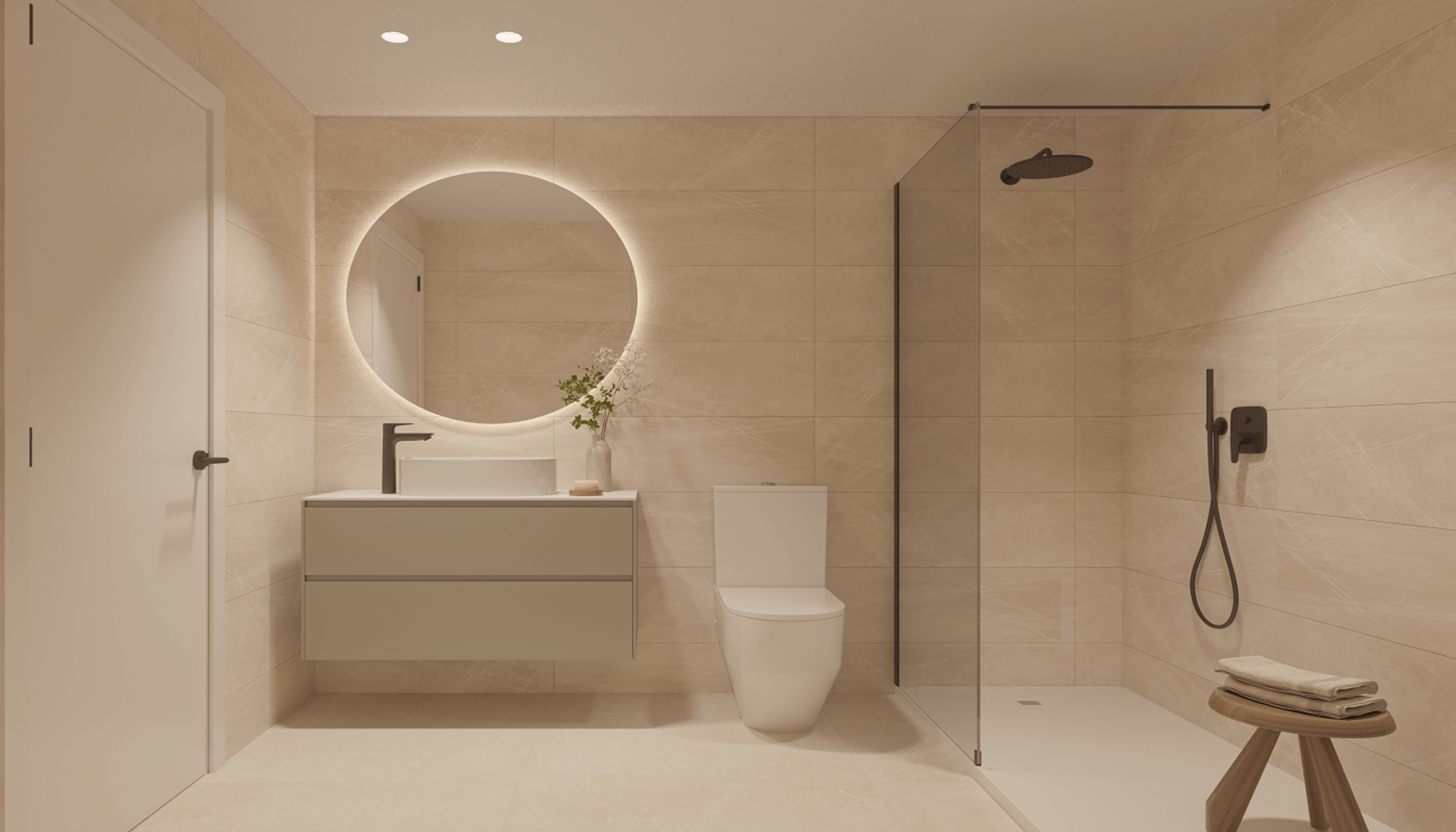 Badkamer met hoogwaardige afwerking