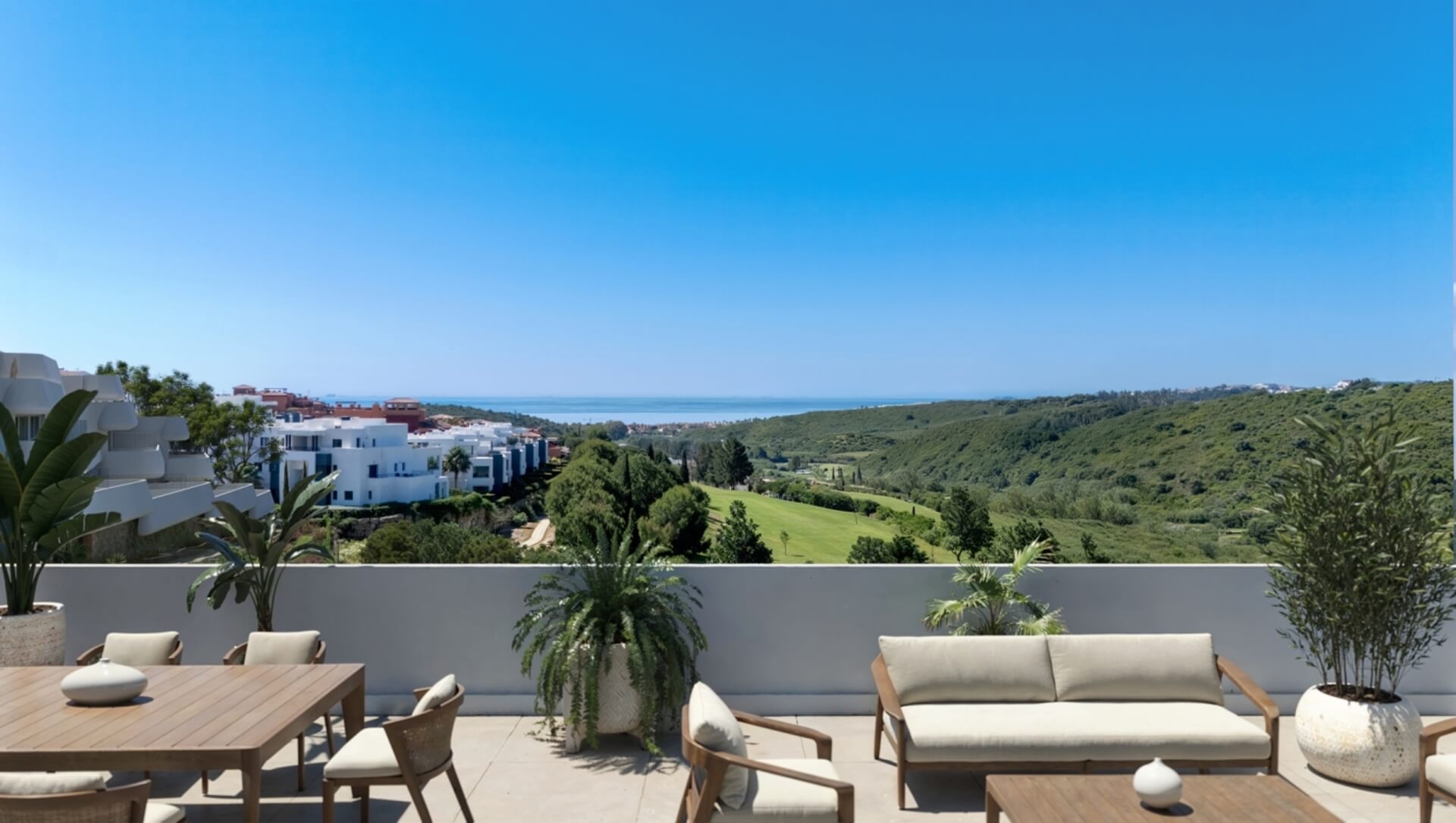 Terras met lounge- en eetzone