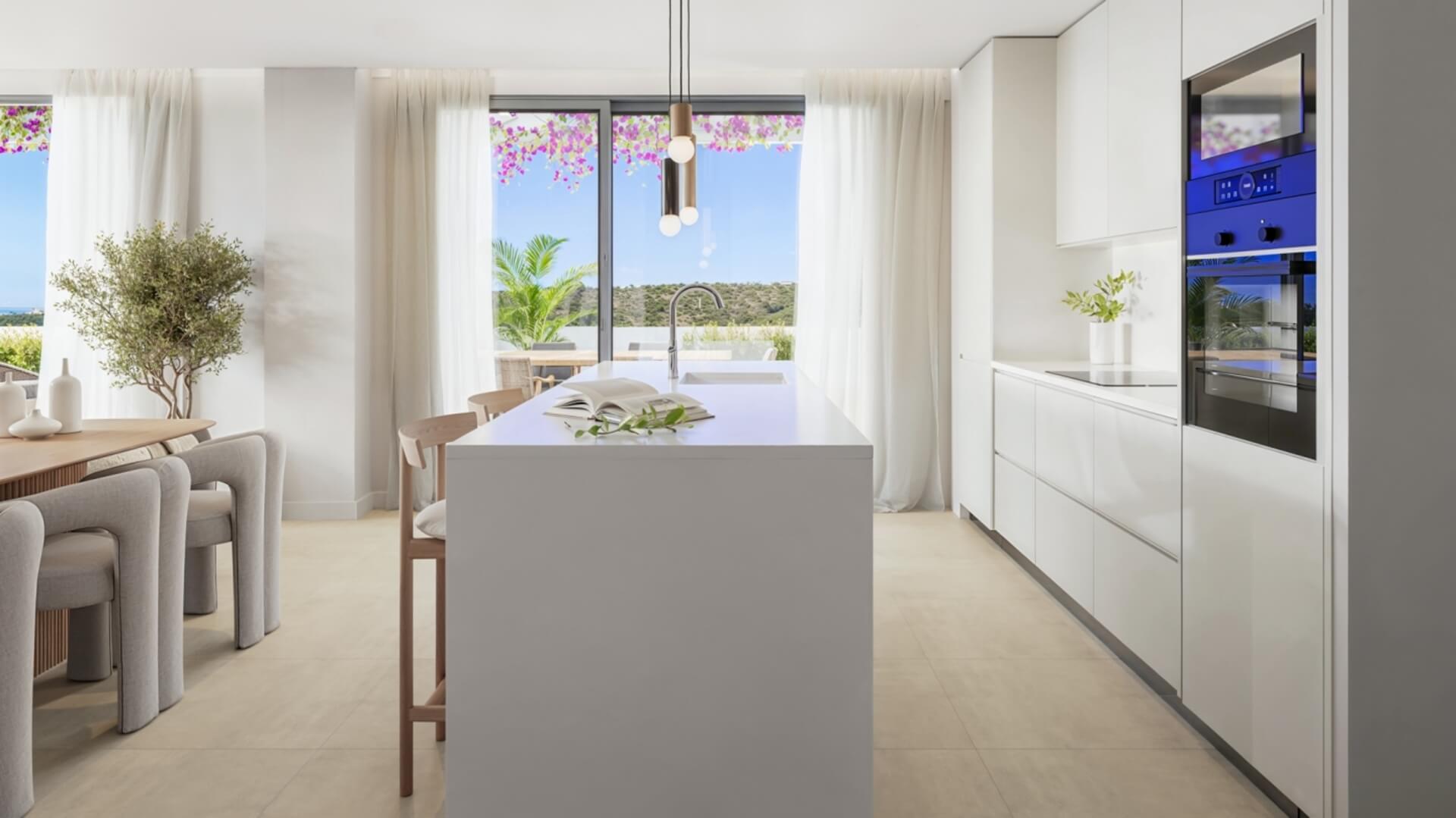 Moderne keuken met kookeiland