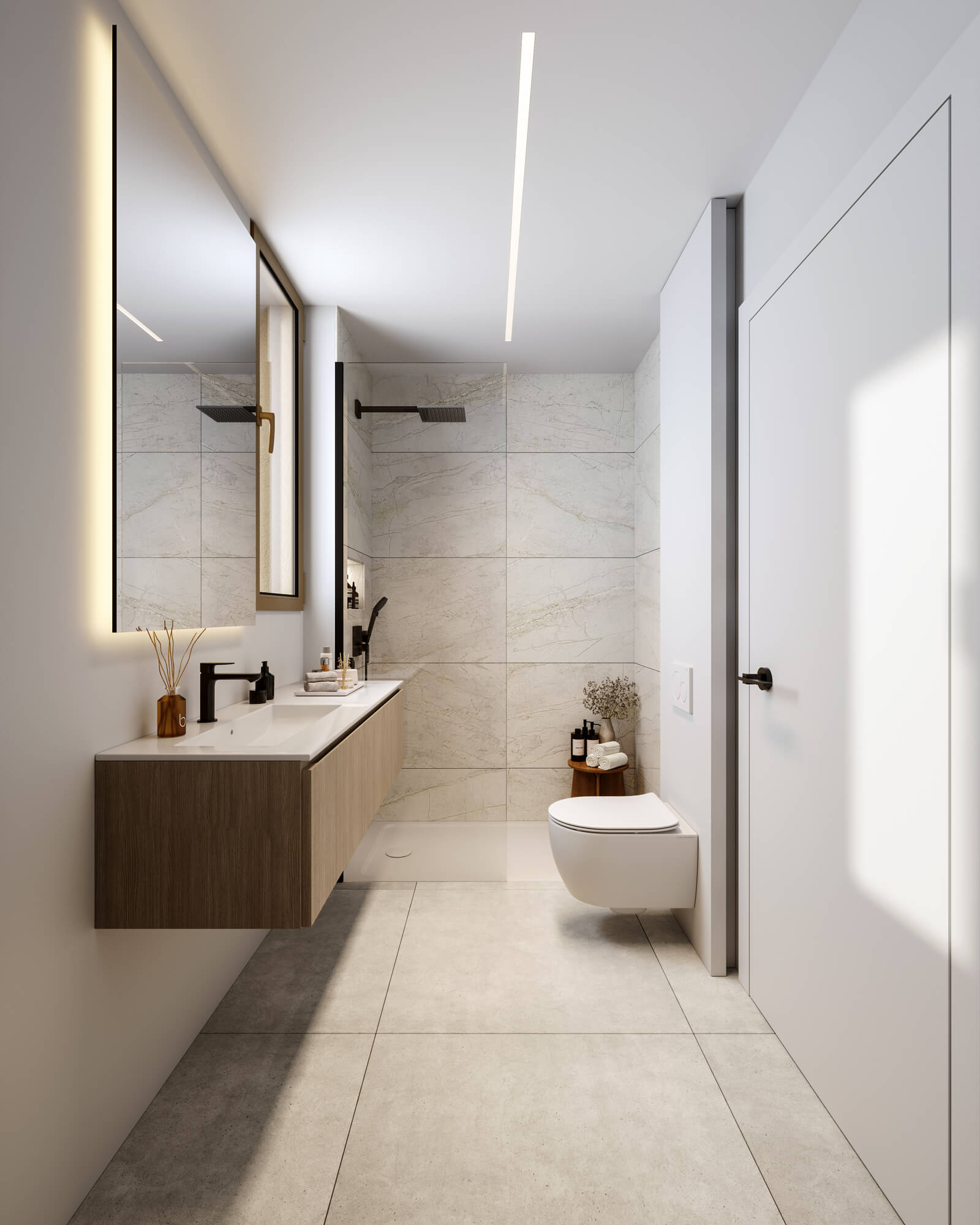 Badkamer met moderne afwerking