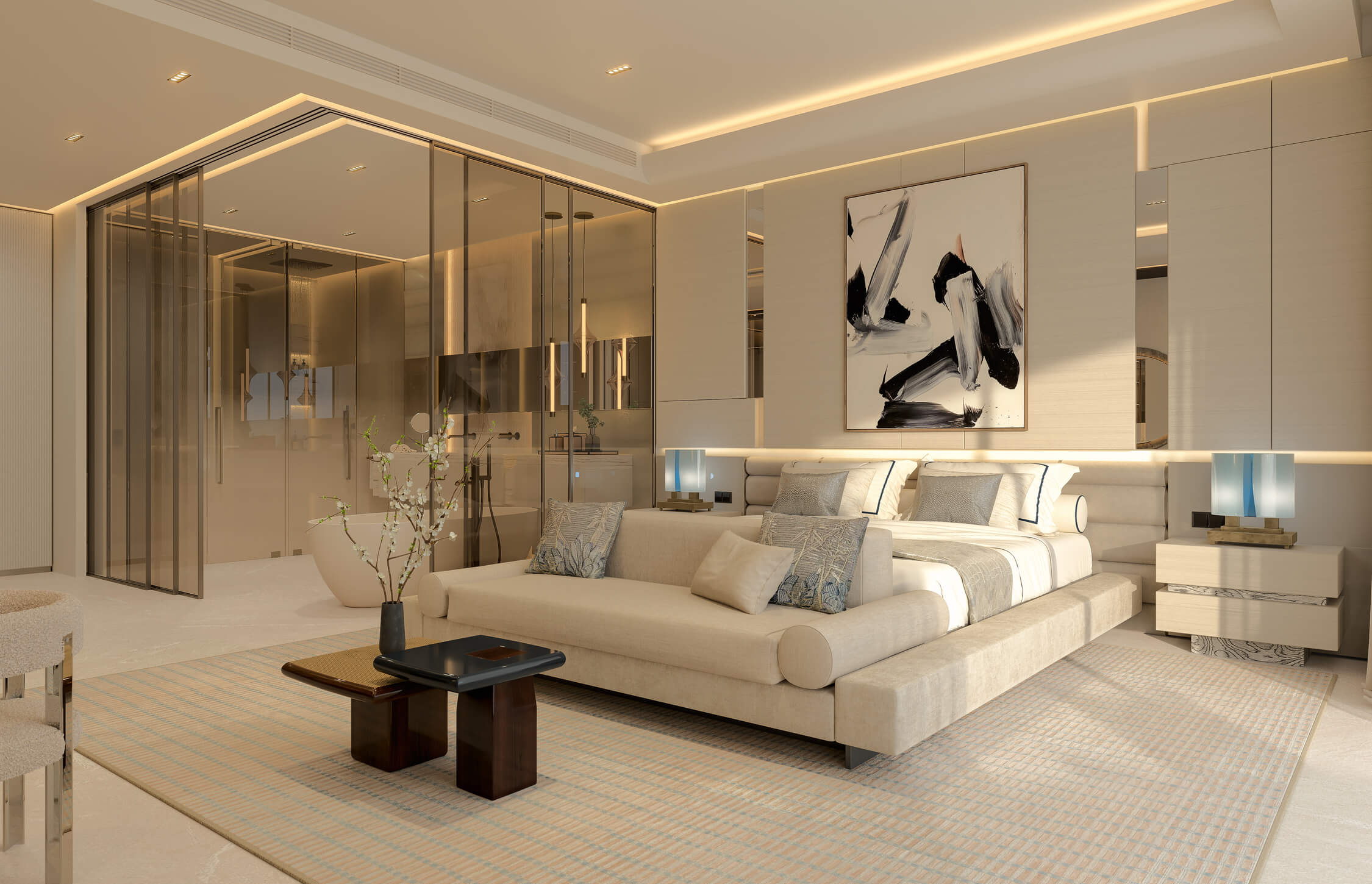 Slaapkamer met hoogwaardige afwerking