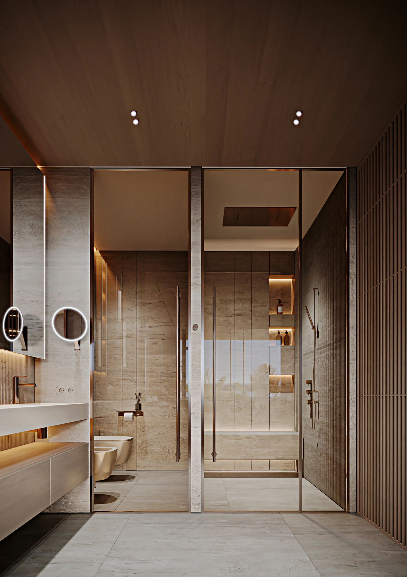 Badkamer met hoogwaardige afwerking