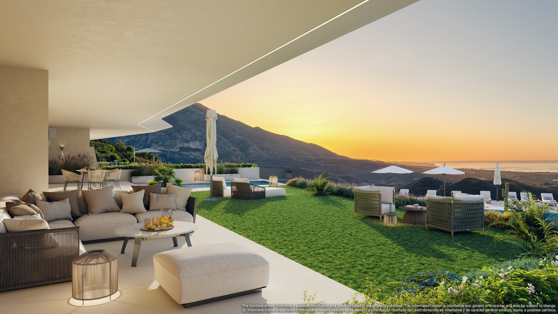 Terras met tuin en panoramisch uitzicht